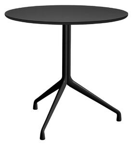 HAY - About a Table AAT20 - Black Base - Black Linoleum - Ø80xH73 cm - Matbord - Hee Welling - Svart - Metall/Trä/Syntetiskt