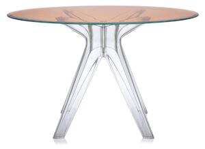 Kartell - Sir Gio Table 3275 Ø120, Transparent, Bronze - Matbord - Philippe Starck - Koppar - Glas/Plast