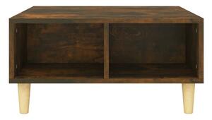 Soffbord rökfärgad ek 60x60x30 cm spånskiva - Brun