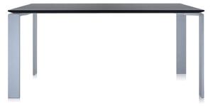 Kartell - Four Table 4522 158x79, Black/Aluminium, Scratch-Proof Laminate - Matbord - Ferruccio Laviani - Svart - Laminat/Metall