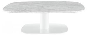 Ligne Roset - Alster Low Table 95x95cm, Marble Top - Soffbord - Emmanuel Dietrich - Vit - Metall/Sten