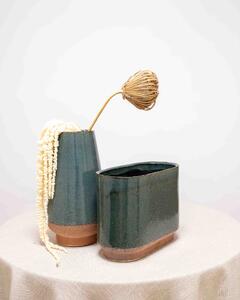 Keramikvas Sera lång - Grön
