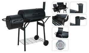 ProGarden Kolgrill med rök svart