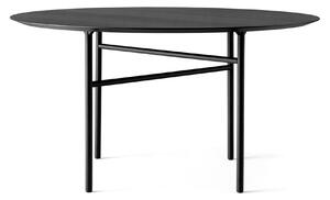 Audo Copenhagen - Snaregade Dining Table Ø120, Oak Table Top Black/Black - Matbord - Norm Architects
