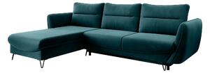 SAROSH Bäddsoffa m. Divan Förvaring Blå/Grön -