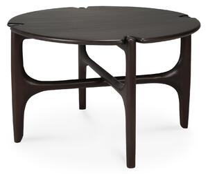 Ethnicraft - PI Coffee Table - Varnished Mahogany - Dark Brown - Round, Ø65 cm - Soffbord - Alain Van Havre - Brun - Trä