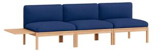 MOEBE - 3 Seater Sofa with 1 Side Table - The MOEBE Modular Sofa - Modulär soffa - Field 763 / Oak - H73 x W242 x D73 cm