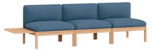 MOEBE - 3 Seater Sofa with 1 Side Table - The MOEBE Modular Sofa - Modulär soffa - Field 733 / Oak - H73 x W242 x D73 cm