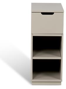 Mavis - Aoko Sängbord Högt 1 låda Beige - Sängbord - Martina Elgemark - Beige - MDF/Trä