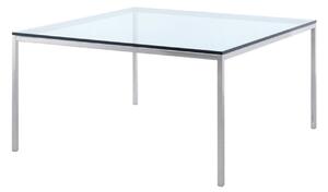 Knoll - Florence Knoll High Table, Kvadratisk, 140 x 140 cm, skiva i Klarglas - Matbord - Florence Knoll - Transparent - Glas