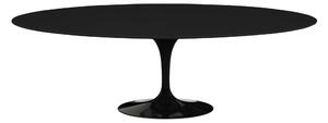 Knoll - Saarinen Oval Table - Matbord, 244 x 137 cm, Svart underrede, skiva i Svart laminat - Matbord - Eero Saarinen - Svart - Laminat/Metall