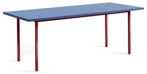 HAY - Two-Colour Table 200 Blue / Maroon Red - Matbord - Muller Van Severen - Röd,Blå - MDF/Metall