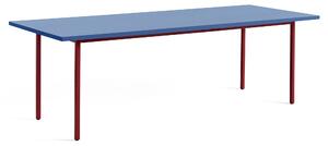 HAY - Two-Colour Table 240 Blue / Marron Red - Matbord - Muller Van Severen - Röd,Blå - MDF/Metall