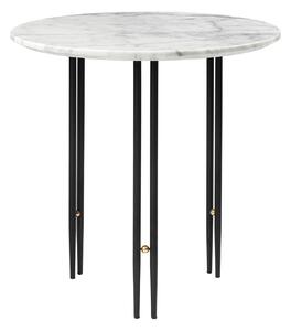 Gubi - IOI Coffee Table 50 cm Black / White Carrara - Småbord och sidobord utomhus - GamFratesi - Svart,Vit - Metall/Sten