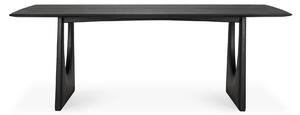 Ethnicraft - Oak Geometric black dining table 220x100 - varnished - Matbord - Alain Van Havre - Svart - Trä