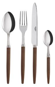 Sabre Paris - Jonc / 4 Pieces Cutlery Set / Dark Wood - Bestickset