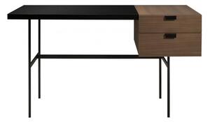 Ligne Roset - Tanis Desk - Skrivbord - Pierre Paulin - Träfärgad,Svart - Metall/Trä