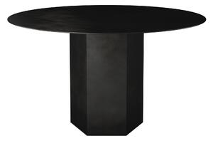 Gubi - Epic Dining Table Round Ø130 Steel, Midnight Black - Matbord - GamFratesi - Svart - Metall
