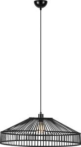Markslöjd 108782 - Ljuskrona med textilsladd TAPA 1xE27/40W/230V svart/Bambu