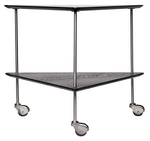 Fritz Hansen - AJ Trolley Black Coloured Ash - Serveringsvagnar - Arne Jacobsen - Svart - MDF/Metall/Trä