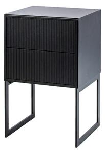 Englesson - Line 6728B Black / Black - Sängbord - Svart - MDF/Metall/Trä