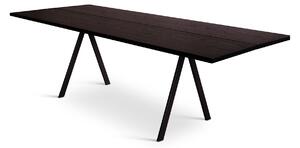 Friends & Founders - Saw Table Solid Wood 2-Parts Smoked 200 x 40 cm - Matbord - Ida Linea Hildebrand - Brun - Metall/Trä