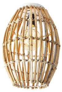 Landelijke plafondlamp bamboe met wit - Canna Capsule