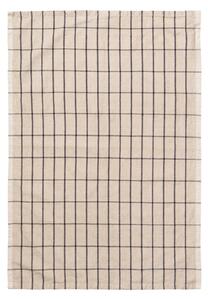 Ferm Living - Hale Tea Towel Sand / Black - Kökshanddukar - Beige,Svart