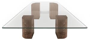 Friends & Founders - Quarter Lounge Table 120 x 70 High Natural Oak - Matbord - Ida Linea Hildebrand - Beige - Glas/Trä