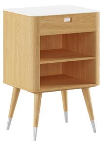 Naver Collection - AK 2405 Bedside table, Ash Lacq - Sängbord - Nissen & Gehl - Träfärgad - Metall/Trä
