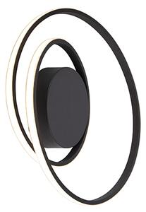 Design taklampa svart inkl. LED 3-stegs dimbar - Krula
