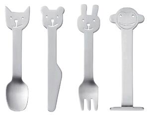 Gense - Animal Friends Barnbestick - 4 delar - Gafflar - Karin Mannerstål - Silver