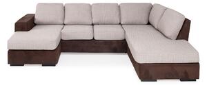 OLLY U-soffa med Divan Vänster Brun/Beige -