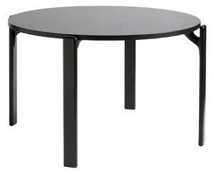HAY - Rey Table Deep black waterbased lacq. beech frame, 128xH74,5 Vulcano laminate tabletop - Matbord - Bruno Rey - Svart - Trä