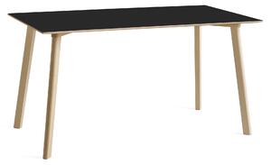 HAY - CPH Deux 210 2.0 Table Untreated Beech Frame L140 X W75 X H73 Ink Black Top Lacquered Beech Edge - Matbord - Ronan & Erwan Bouroullec - Svart - Trä
