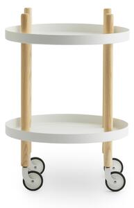 Normann Copenhagen - Block Table Ø45 cm White - Sidobord - Simon Legald - Vit - Metall/Trä