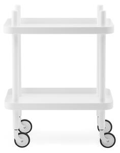 Normann Copenhagen - Block Table White/White - Sidobord - Simon Legald - Vit - Metall/Trä