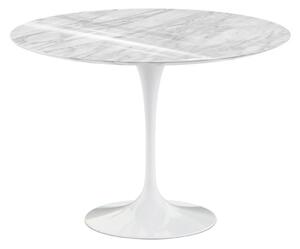 Knoll - Saarinen Round Table - Matbord, Ø 107 cm, Vitt underrede, skiva i matt Statuarietto marmor - Matbord - Eero Saarinen