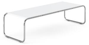 Knoll - Laccio low table, Rectangular, skiva i Vit laminat - Soffbord - Marcel Breuer - Vit - Metall/Trä