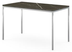 Knoll - Florence Knoll High Table, Rektangulär, 122 x 66 cm, skiva i Svart Marquina marmor - Matbord - Florence Knoll - Svart - Metall/Sten