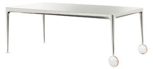Magis - Big Will Extending table Polished aluminium frame/White top - Matbord - Philippe Starck - Vit - MDF/Metall