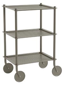 Muuto - Flow trolley 3 layer taupe - Serveringsvagnar - Normal Studio - Beige - Metall