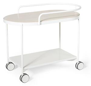 SMD Design - Lene Vit / Askfanér - Serveringsvagnar - Stina Sandwall - Vit - Metall
