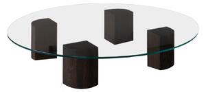Friends & Founders - Quarter Lounge Table Round 120 Low Smoked Oak - Matbord - Ida Linea Hildebrand - Brun - Glas/Trä