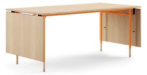 House of Finn Juhl - Nyhavn matbord med klaffar Light oiled oak Orange Steel - Matbord - Finn Juhl - Orange,Träfärgad - Metall/Trä