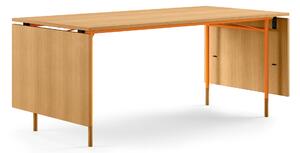 House of Finn Juhl - Nyhavn matbord med klaffar Dark oiled oak Orange Steel - Matbord - Finn Juhl - Orange,Träfärgad - Metall/Trä