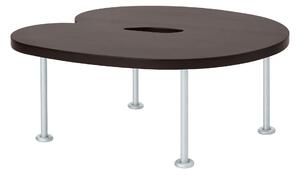HEM - Worm Coffee Table Round Brown/Steel - Soffbord - Flerfärgad - Trä