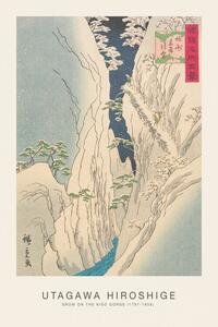 Bildreproduktion Snow on the Kiso Gorge (Festive Japandi) - Utagawa Hiroshige