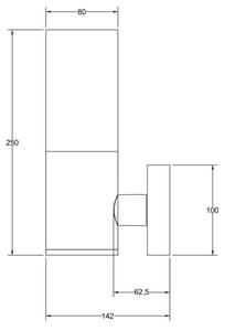 Maytoni O418WL-01B - Vägglampa för utomhusbruk WILLIS 1xE27/60W/230V IP54 svart