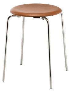 Fritz Hansen - 3170 Dot Läder Wild Walnut - Pallar - Arne Jacobsen - Brun - Läder/Metall